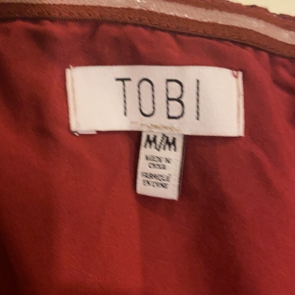 Tobi Adelyn Wine Strapless Lace Maxi Dress - Picture 8 of 8